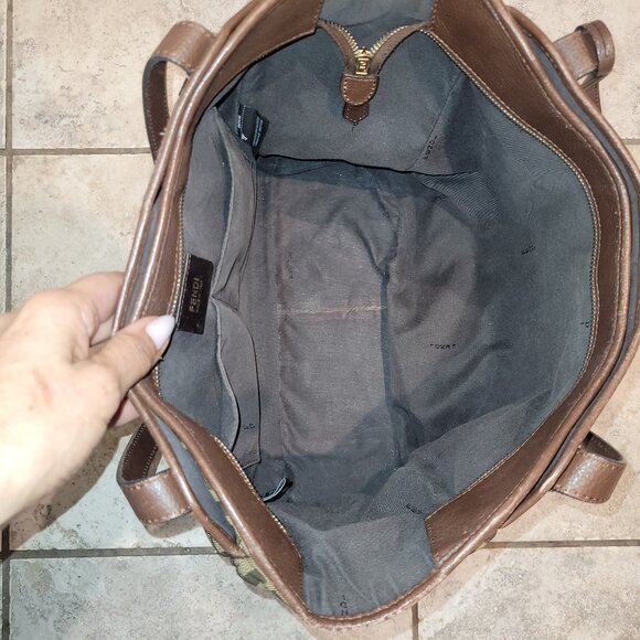 FENDI Zucca Large 3-Section Tote/Handbag - Picture 8 of 17